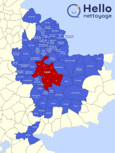 Notre zone d'intervention dans le Rhône