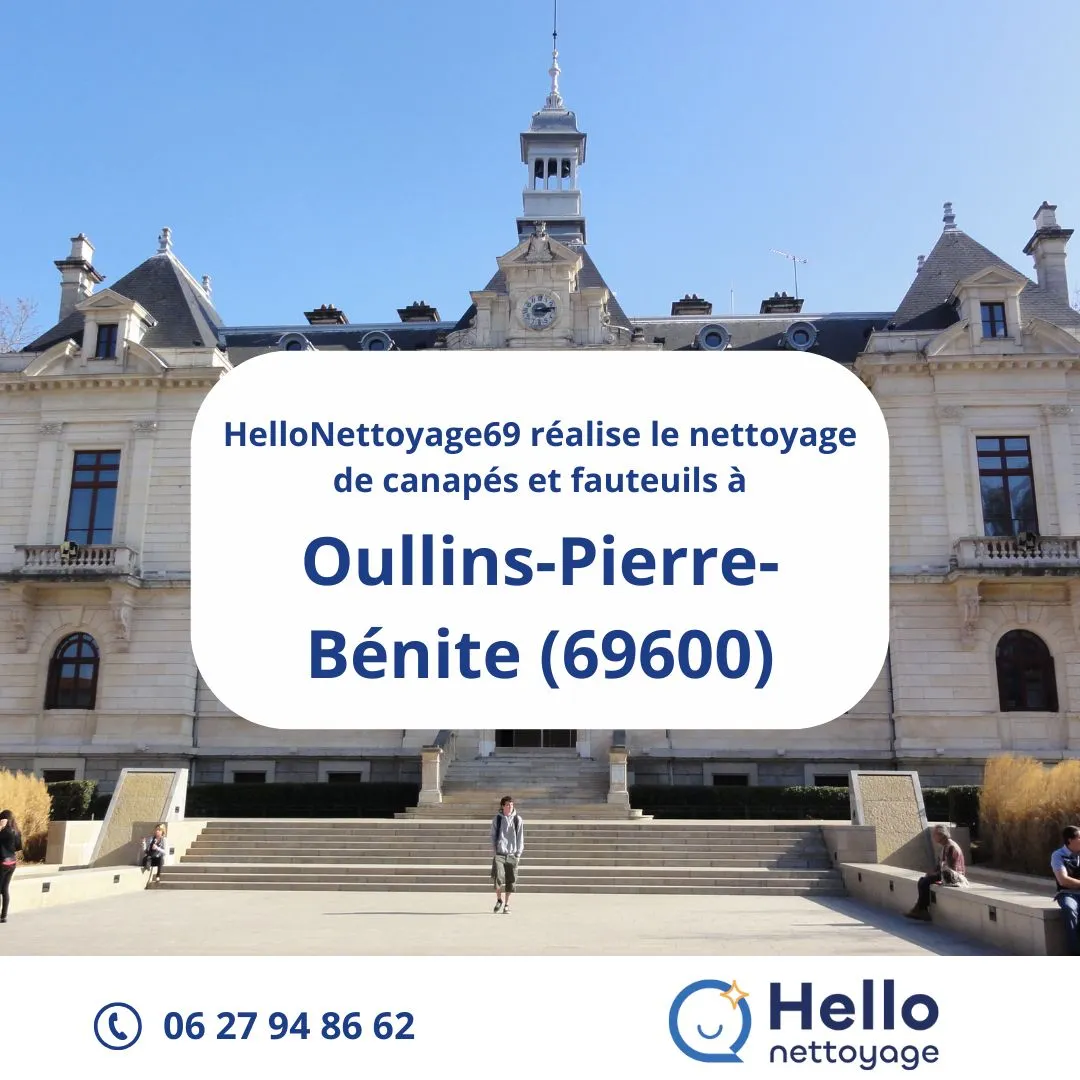 Nettoyage de canapés à Oullins-Pierre-Bénite par HelloNettoyage69