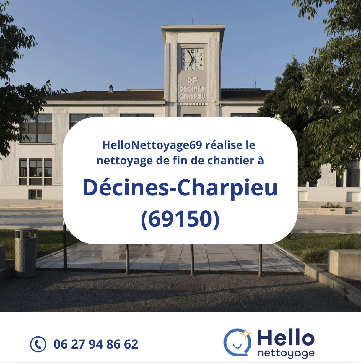 Entreprise de nettoyage de fin de chantier à Décines-Charpieu par HelloNettoyage69